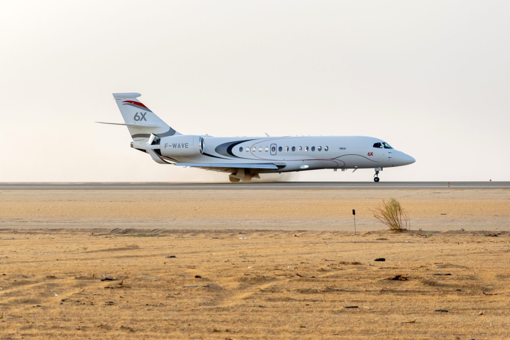 Falcon 6X Enters Service With Barnstorming World Tour