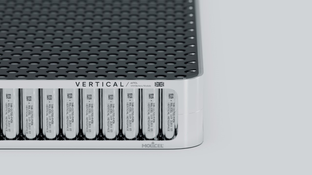 Vertical Aerospace Collaborates with Molicel on Vx4 Batteries